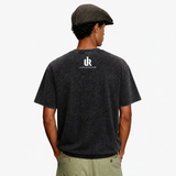 LAWLESS ROW Fake Smile Spray Graffiti Vintage Washed Tee