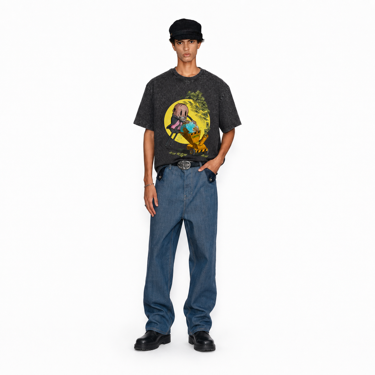 LAWLESS ROW Capitalist Earth Chipper Vintage Washed Tee