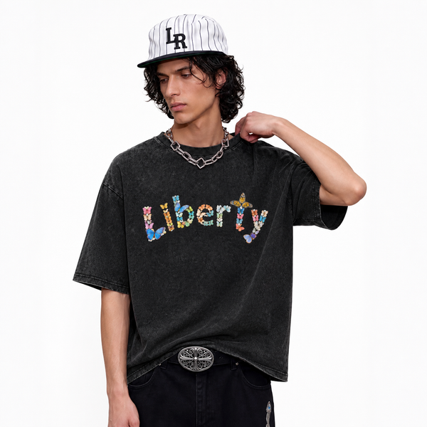 LAWLESS ROW Liberty Butterfly Vintage Washed Tee - hover
