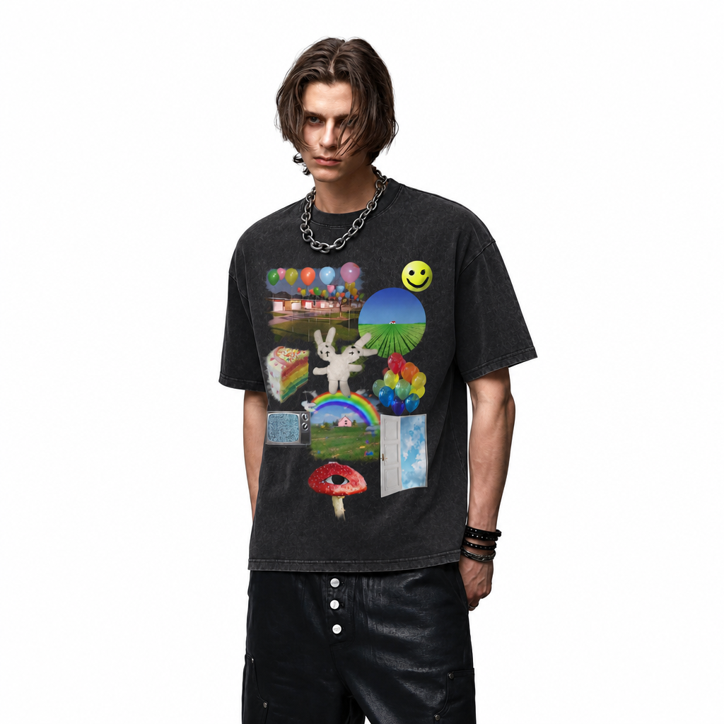 # LAWLESS ROW Dream Collage Vintage Washed Tee