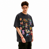 LAWLESS ROW Doodle Creatures Vintage Washed Tee