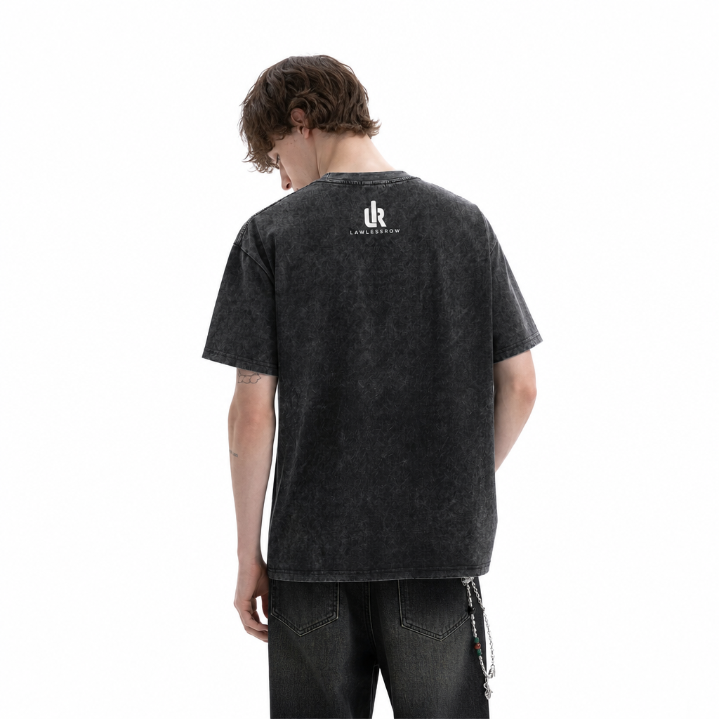 LAWLESS ROW Eyeball Flowers Vintage Washed Tee