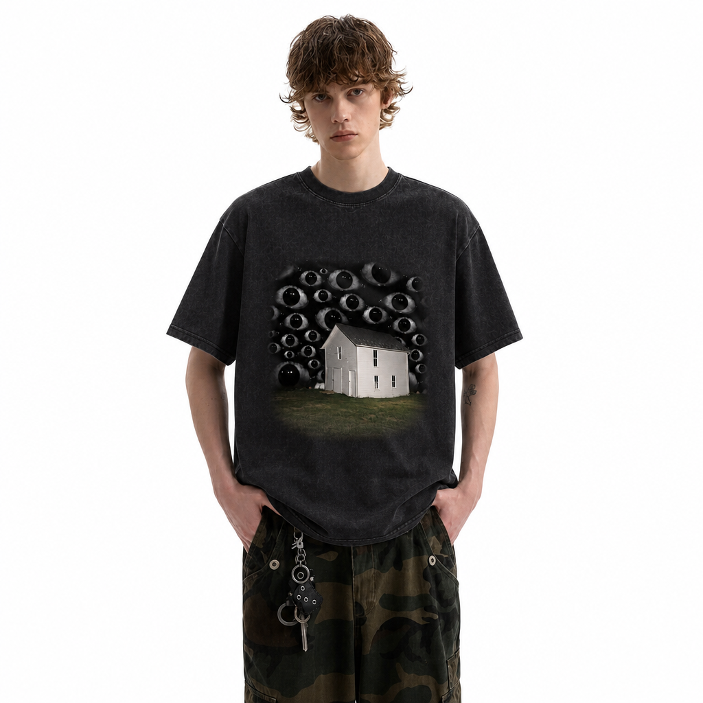 LAWLESS ROW Watchful House Vintage Washed Tee