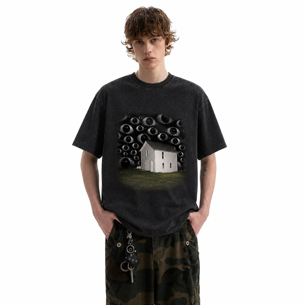 LAWLESS ROW Watchful House Vintage Washed Tee - hover