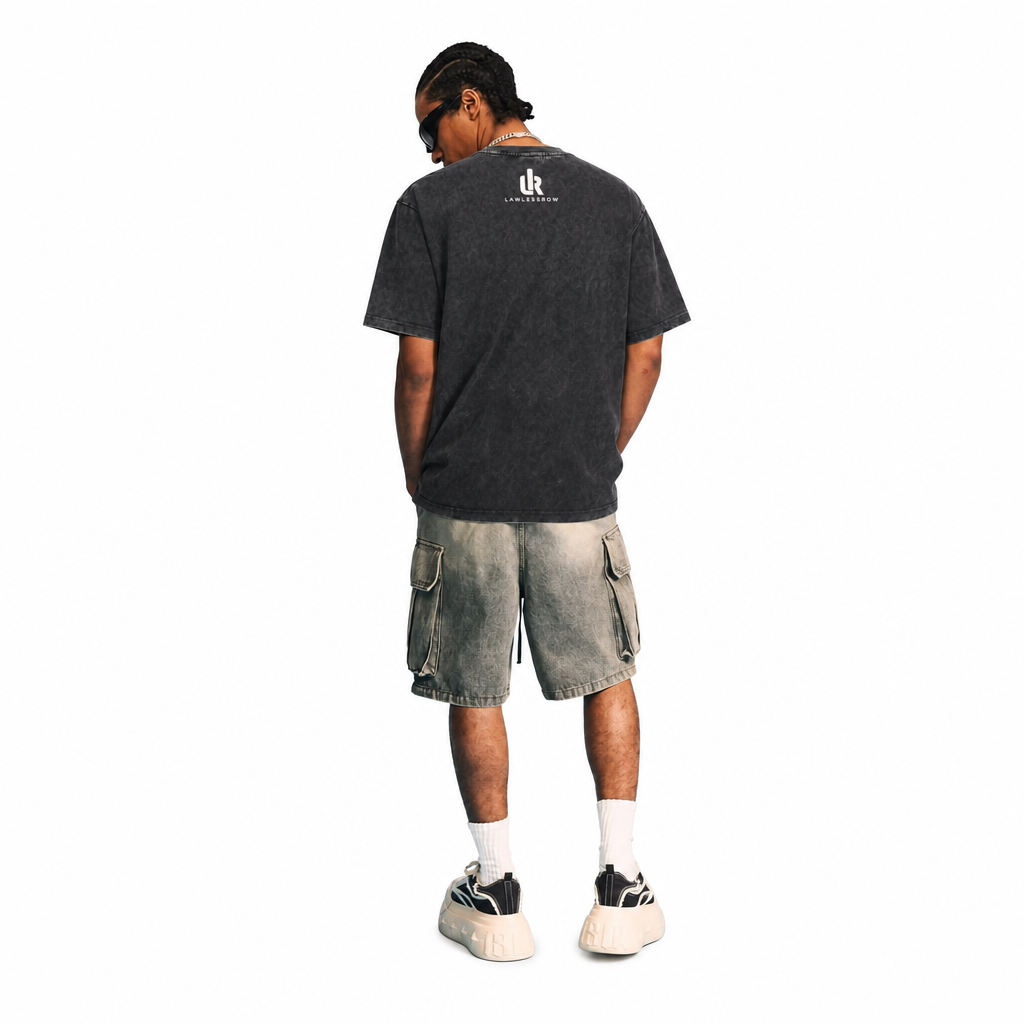 LAWLESS ROW Star Freak Crew Vintage Washed Tee