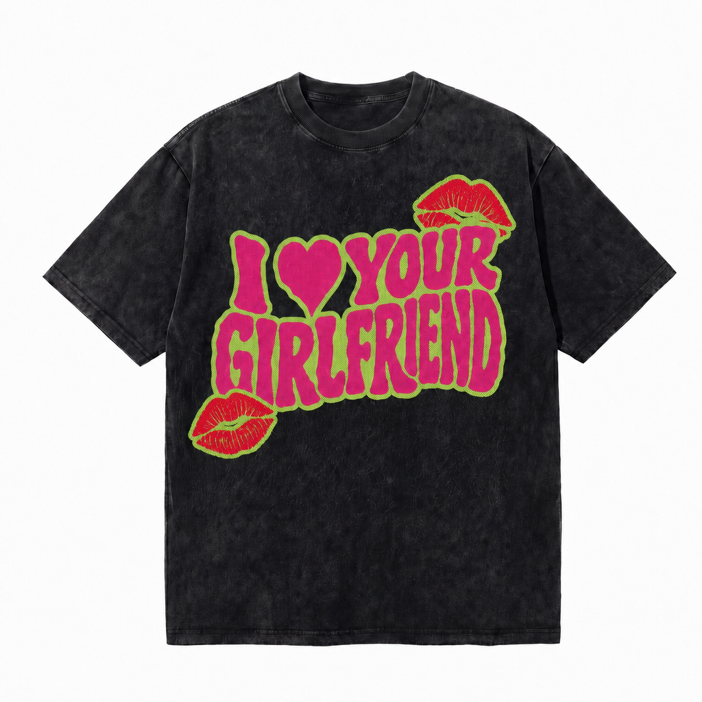 LAWLESS ROW I Love Your Girlfriend Y2K Bubble Vintage Washed Tee