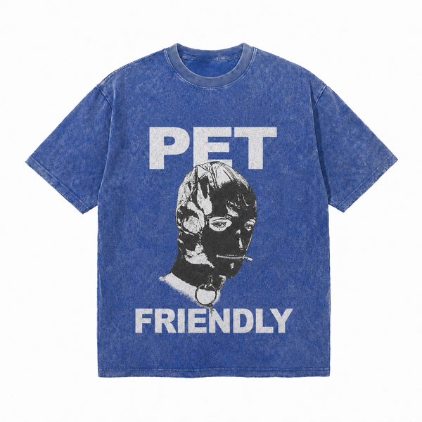 LAWLESS ROW Pet Friendly Balaclava Figure Vintage Washed Tee