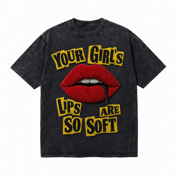 LAWLESS ROW Your Girl’s Lips Are So Soft Vintage Washed Tee