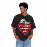 LAWLESS ROW Thinking Of You Skeleton Heart Vintage Washed Tee
