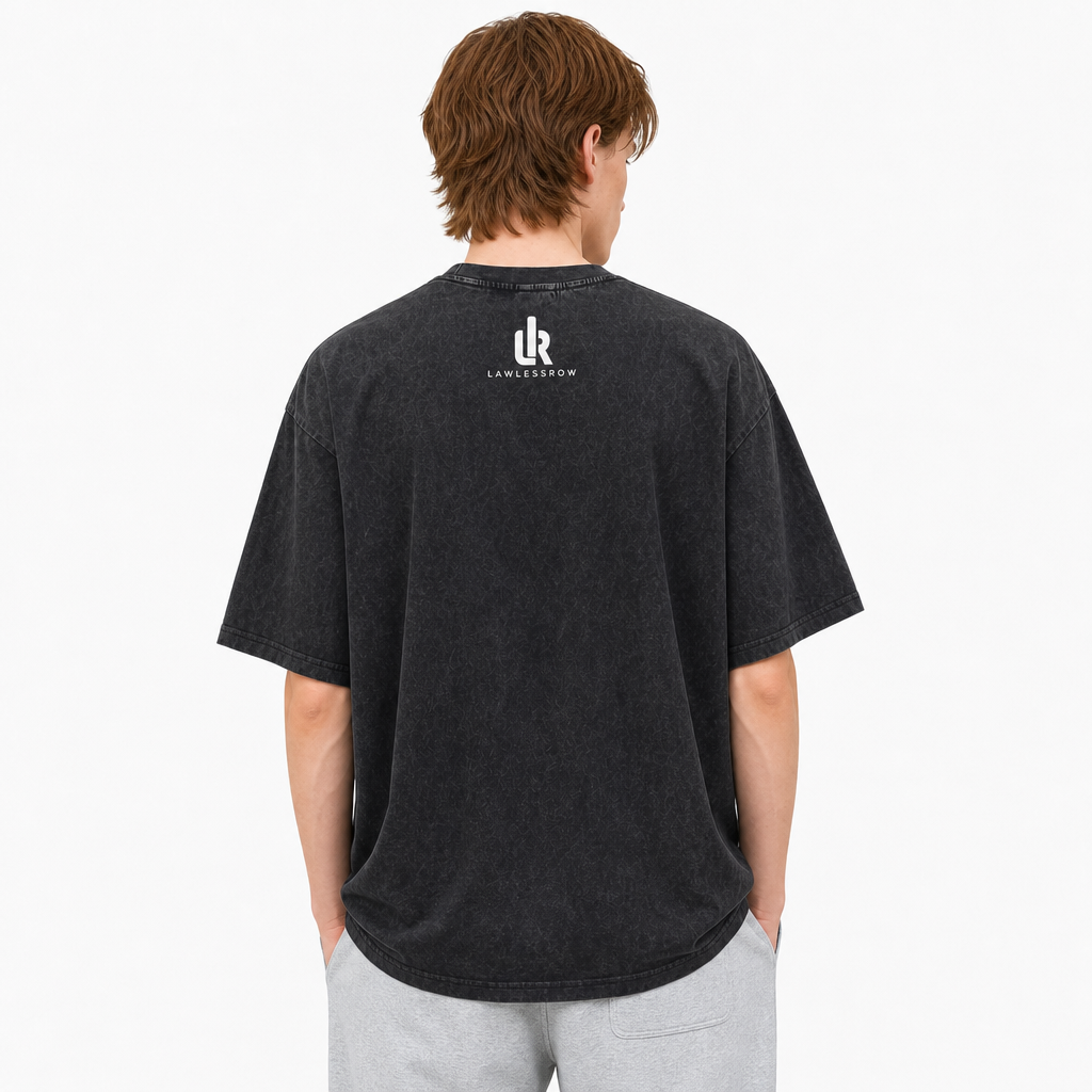 LAWLESS ROW I Aim To Please Heart Revolver Vintage Washed Tee