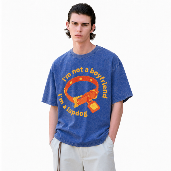 LAWLESS ROW Lapdog Collar Graphic Vintage Washed Tee - hover