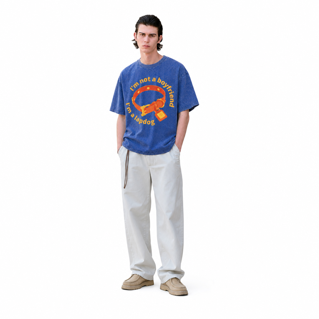 LAWLESS ROW Lapdog Collar Graphic Vintage Washed Tee