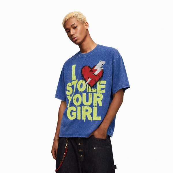 LAWLESS ROW I Stole Your Girl Torn Heart Lightning Vintage Washed Tee - hover