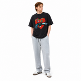 LAWLESS ROW I Aim To Please Heart Revolver Vintage Washed Tee