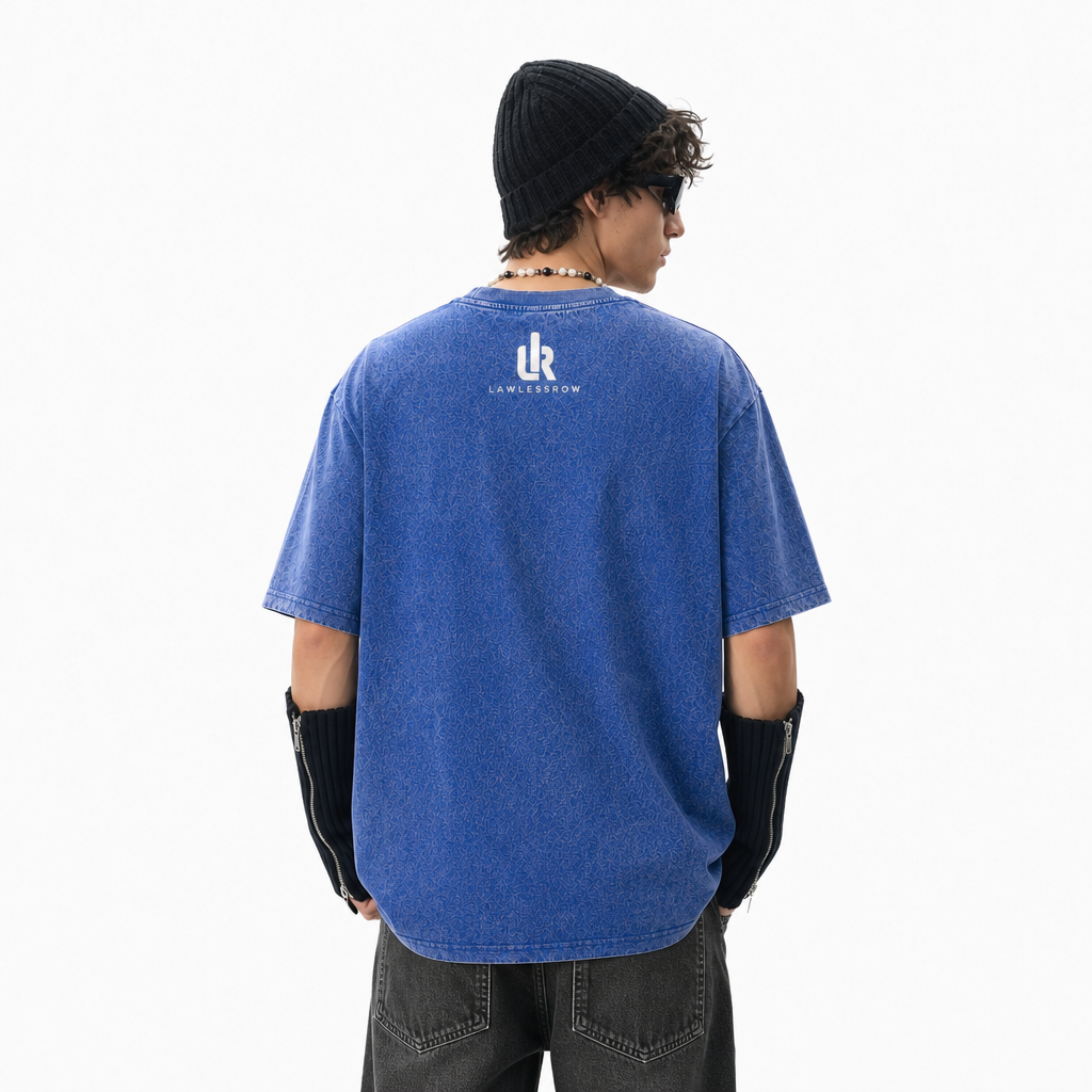 LAWLESS ROW Pet Friendly Balaclava Figure Vintage Washed Tee