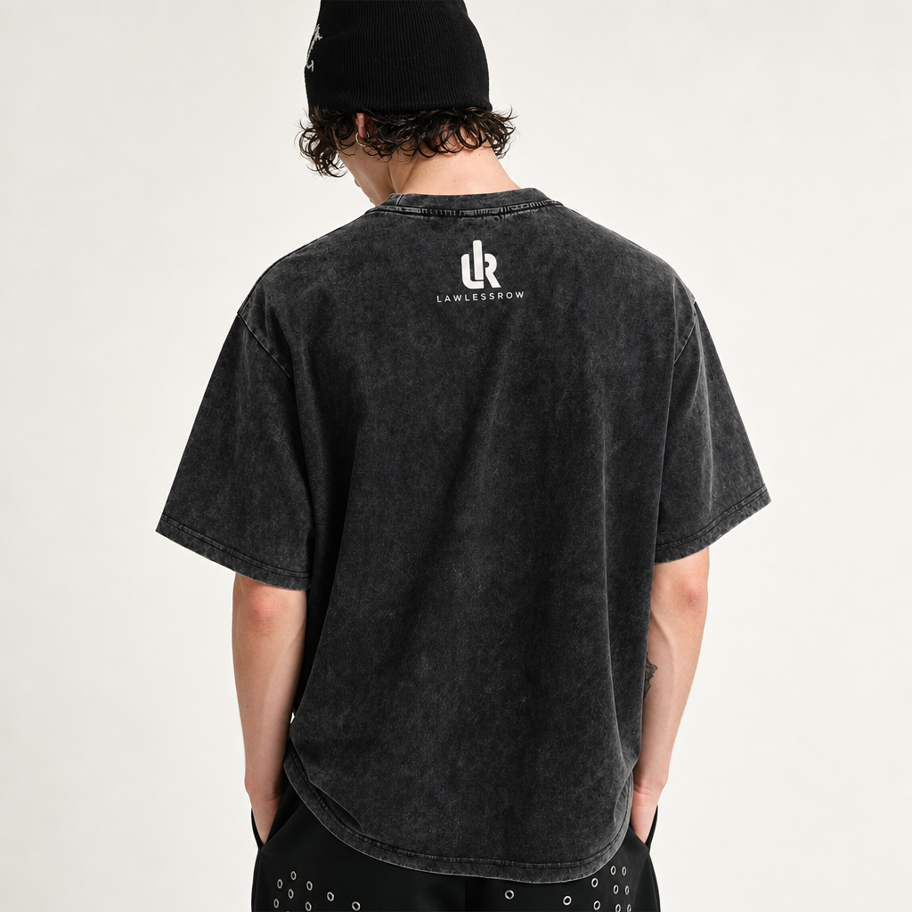 LAWLESS ROW How Deep Can A Kiss Go Graphic Vintage Washed Tee