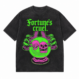 LAWLESS ROW CRUEL FORTUNE OCCULT VINTAGE BLACK WASHED TEE