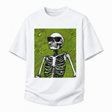 LAWLESS ROW NEON ACID SKELETON CRISP WHITE HEAVY TEE
