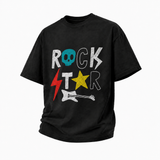 LAWLESS ROW SKETCHED ROCK STAR VINTAGE BLACK HEAVY TEE