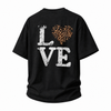 LAWLESSROW Leopard Heart LOVE Vintage Acid Heavy Tee