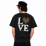 LAWLESSROW Leopard Heart LOVE Vintage Acid Heavy Tee