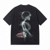LAWLESSROW Misplaced Brain X-Ray Skeleton Vintage Acid Wash Tee