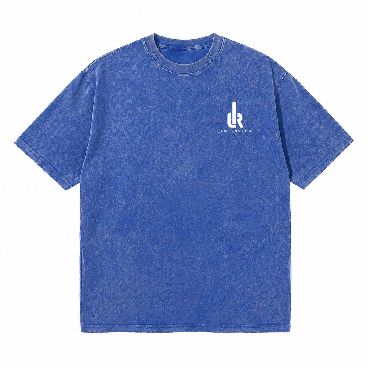 LAWLESSROW You Might Be Drunk Distorted Vision Blue Vintage Acid Wash Tee