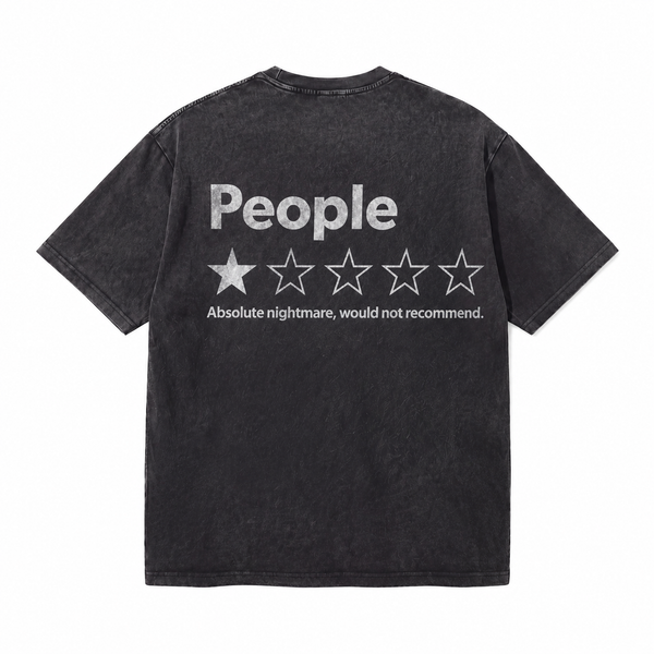 LAWLESSROW People 1 Star Review Absolute Nightmare Vintage Acid Wash Tee