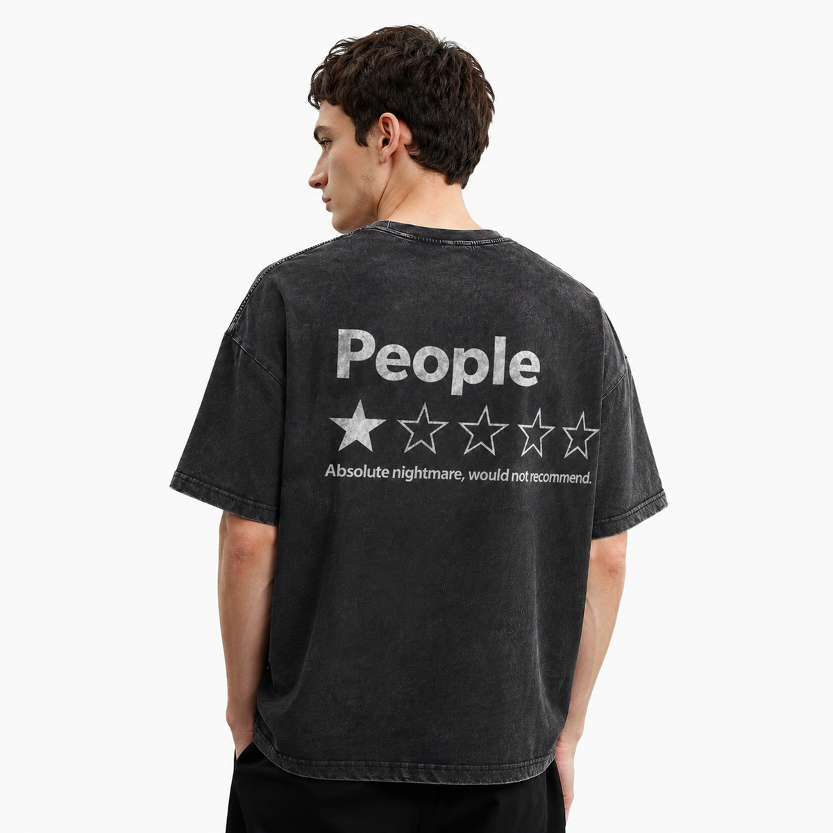 LAWLESSROW People 1 Star Review Absolute Nightmare Vintage Acid Wash Tee