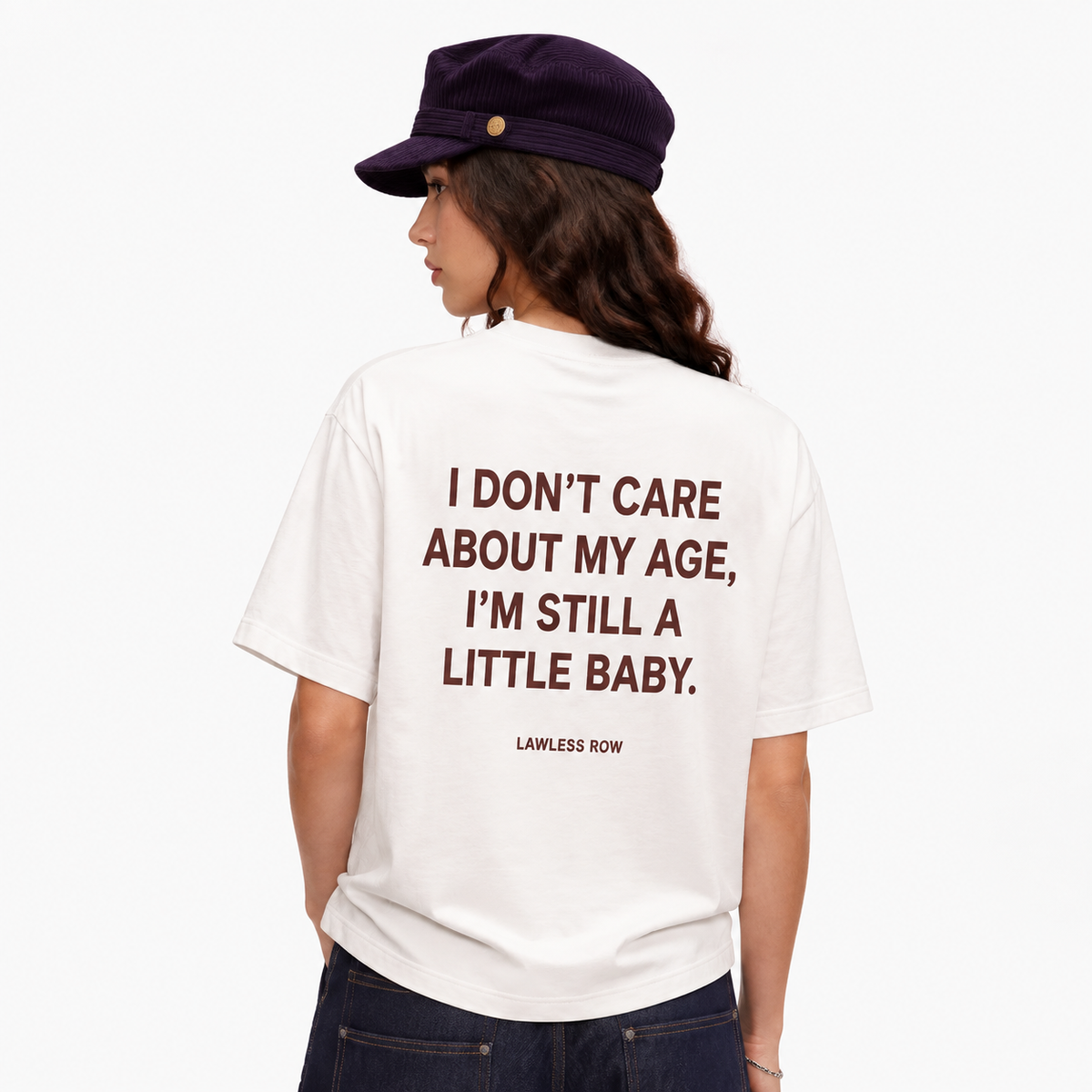 LAWLESSROW I Don't Care About My Age I'm Still A Little Baby Vintage Heavy Tee