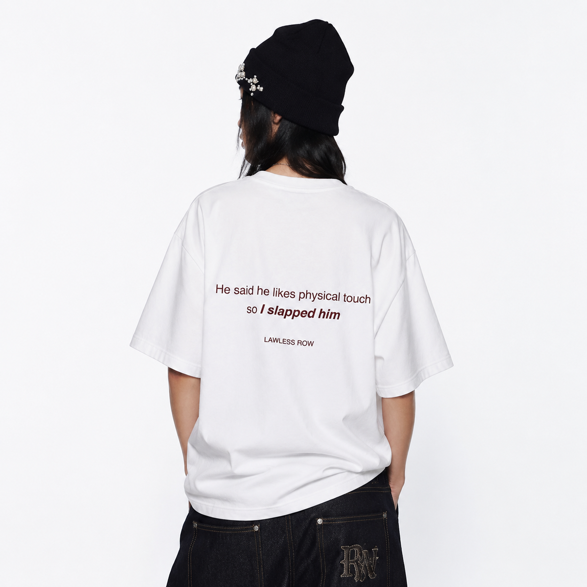 LAWLESSROW He Likes Physical Touch So I Slapped Him Vintage Heavy Tee