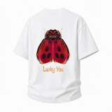 LAWLESSROW Lucky You Ladybug Illustration Vintage Heavy Tee