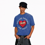 LAWLESSROW Time Only Bandages Not Cures Broken Heart Vintage Acid Wash Tee