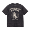 LAWLESSROW Nothing Really Matters Thank God Praying Hands Vintage Acid Wash Tee