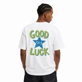 LAWLESSROW Good Luck Ting Star Back Print Vintage Heavy Tee