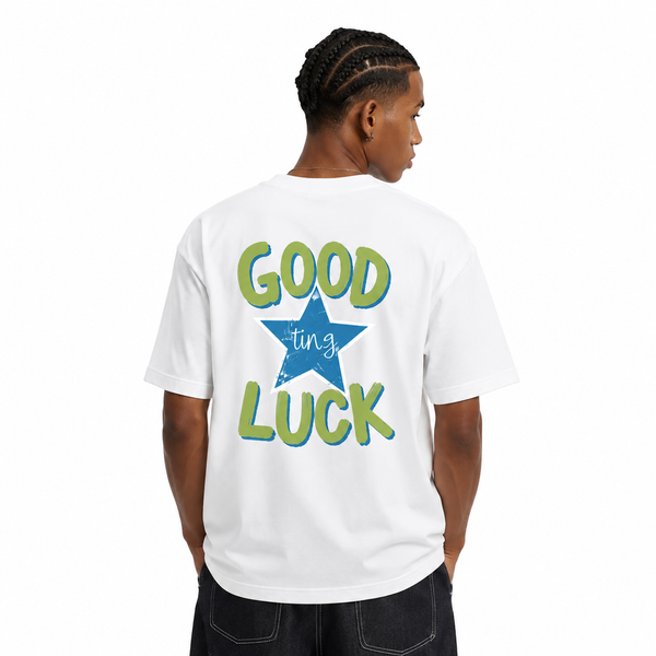 LAWLESSROW Good Luck Ting Star Back Print Vintage Heavy Tee - hover
