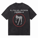 LAWLESSROW APHEX TWIN Portrait Print Vintage Acid Wash Tee