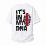 LAWLESSROW It’s In My DNA UK Flag Fingerprint Back Print Vintage Heavy Tee