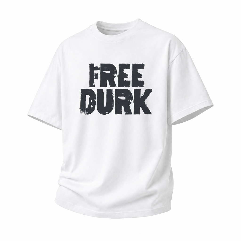 LAWLESSROW Free Durk Stencil Block Vintage Acid Wash Tee