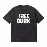 LAWLESSROW Free Durk Distressed Block Vintage Acid Wash Tee