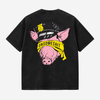 ONSOMESHIT Pig Satire Vintage Acid Wash Tee