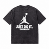 LAWLESSROW Parody Slogan Vintage Acid Wash Tee