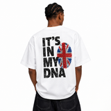 LAWLESSROW It’s In My DNA UK Flag Fingerprint Back Print Vintage Heavy Tee