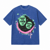 LAWLESSROW Nobody Cares Graphic Vintage Heavy Tee