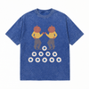 LAWLESSROW Twin Pumpkin Head Eyeball Vintage Acid Wash Tee