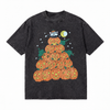 LAWLESSROW Stacked Pumpkin Cat Moon Vintage Acid Wash Tee
