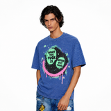 LAWLESSROW Nobody Cares Graphic Vintage Heavy Tee