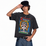 LAWLESSROW Friday The 13th Jason Mask Vintage Acid Wash Tee