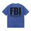 LAWLESSROW "FBI - Fucking Bad Idea" Statement Vintage Acid Wash Tee