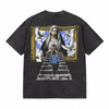 LAWLESSROW Madonna Golden Frame Stairway Back Print Vintage Acid Wash Tee